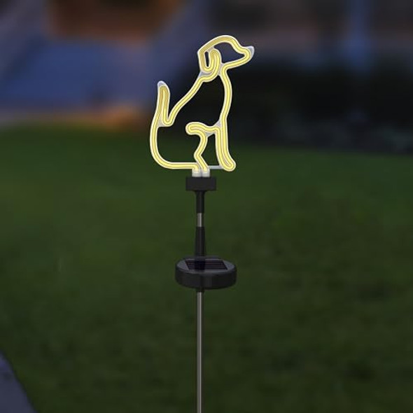 TOUCH OF ECO SOLAR LED NEON DOG STAKE LIGHT - WARM WHITE