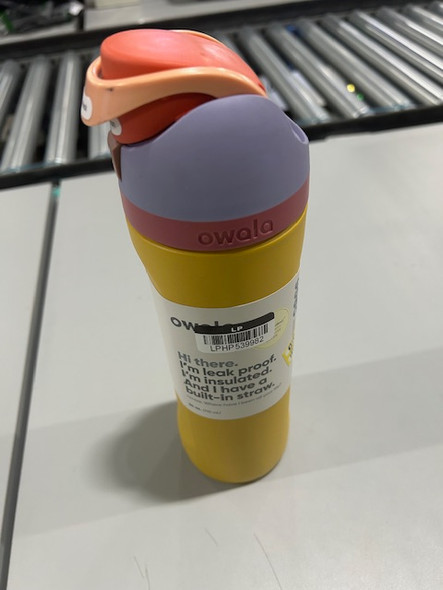 OWALA YELLOW 24OZ FREE SIP STAINLESS STEEL WATER BOTTLE - YELLOW/FIRST PLACE
