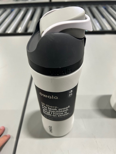 OWALA 24OZ SLEEK WHITE WITH GRAY TOP OF LID - WHITE/GRAY