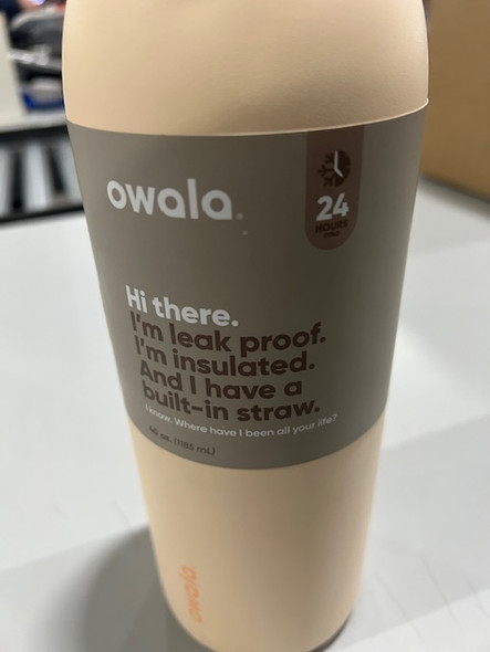 OWALA 40OZ WITH ORANGE LID TOP - SANDY SHORES/ORANGE