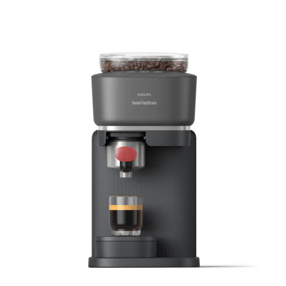 PHILIPS BARISTINA ESPRESSO MACHINE - BLACK/BERRY RED