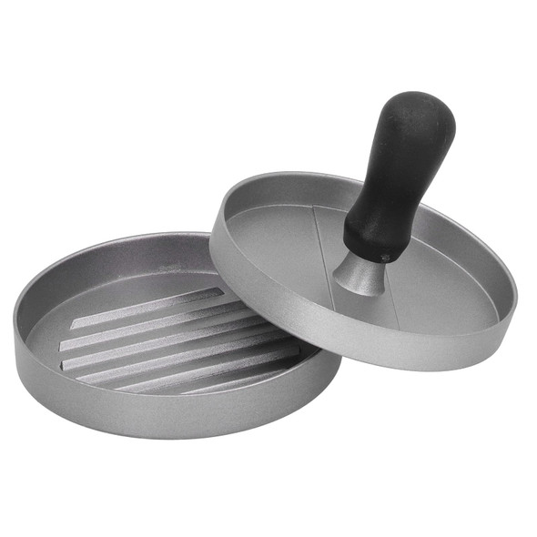 AMZCHEF BURGER MAKER ALUMINUM DIE CASTING BURGER PRESS NON STICK - BLACK/SILVER