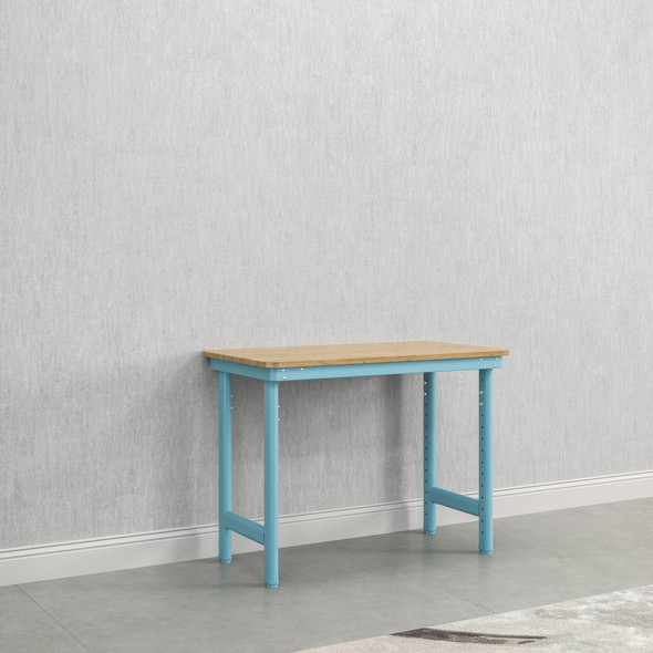 EVEREST 44 IN. WIDE WORK TABLE - MODERN BLUE WITH BAMBOO COLOR