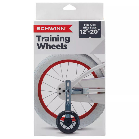 SCHWINN BIKE TRAINING WHEELS - BLACK FOR KIDS BIKES SIZE 12