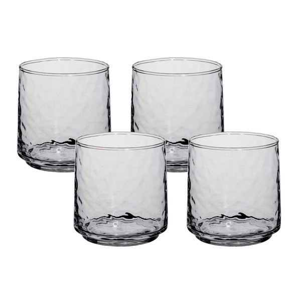 ANCHOR HOCKING BROCKHILL DRINKING GLASSES 4-PIECES 12-OUNCE DISHWASHER SAFE New