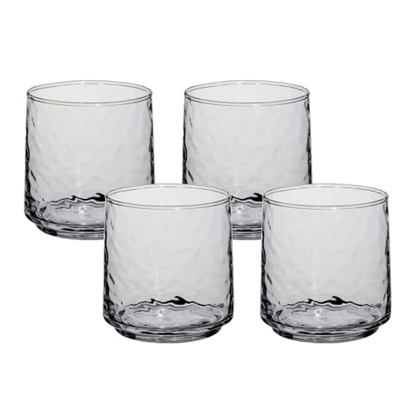 ANCHOR HOCKING BROCKHILL DRINKING GLASSES 4-PIECES 12-OUNCE DISHWASHER SAFE New