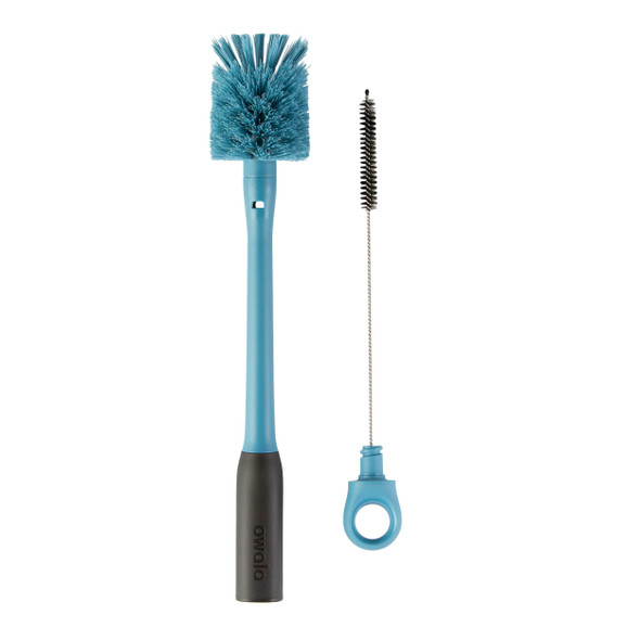 OWALA 2-IN-1 WATER BOTTLE BRUSH CLEANER AND WATER BOTTLE - SMOKEY BLUE New