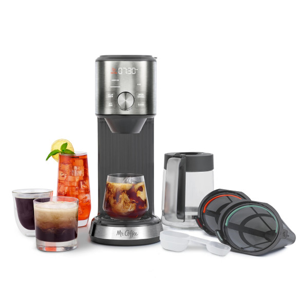 MR COFFEE PERFECT BREW INTELLIGENT COFFEE MAKER COLD TEA BREWER STAINLESS STEEL MR COFFEE PERFECT BREW INTELLIGENT COFFEE MAKER COLD TEA BREWER STAINLESS STEEL