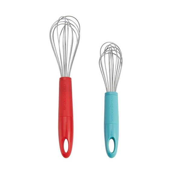 Chicago Metallic Whisks, Set Of 2 - Multicolor (Blue/Red) 5235285 New