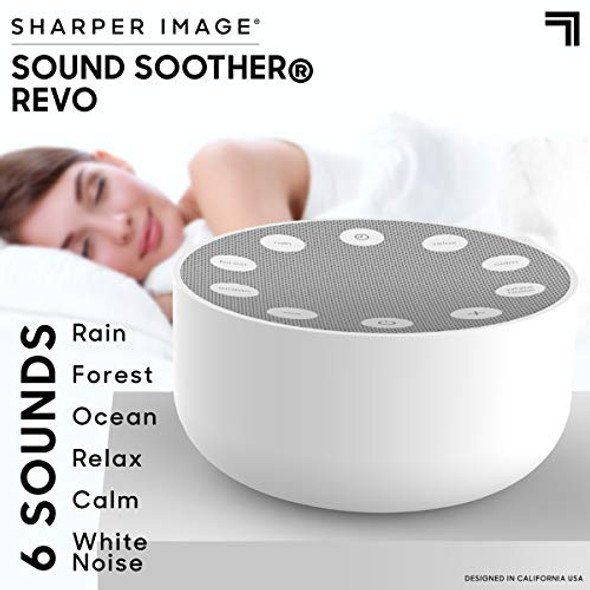 Sharper Image Sound Soother REVO Sleep Aid White Noise Nature Sounds - White