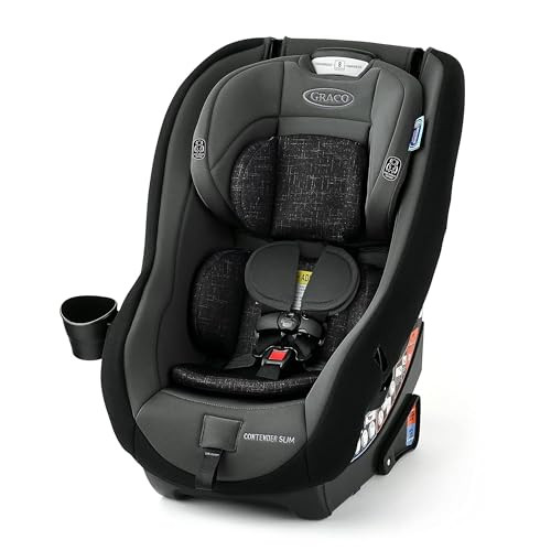 GRACO CONTENDER SLIM CONVERTIBLE CAR SEAT, WEST POINT, SPACE-SAVING - BLACK