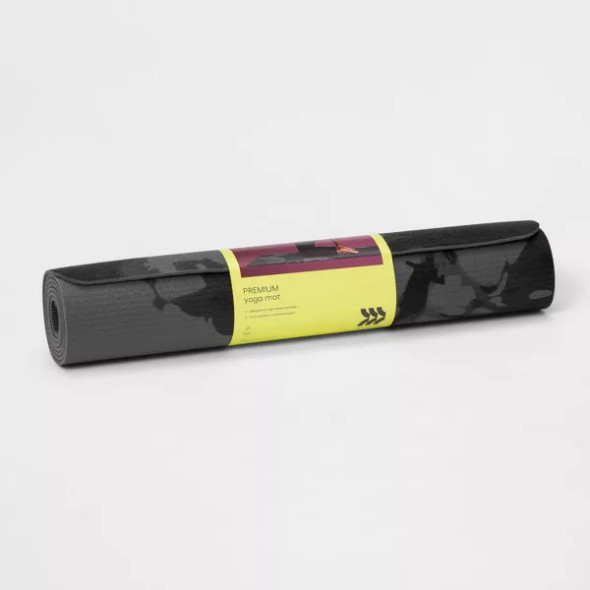 ALL IN MOTION SWIRL PRINT YOGA MAT 5MM - PVC MATERIAL, LOW TACK GRIP - GRAY ALL IN MOTION SWIRL PRINT YOGA MAT 5MM - PVC MATERIAL, LOW TACK GRIP - GRAY