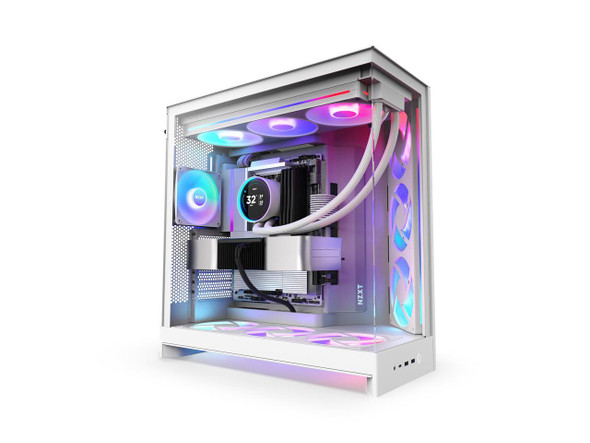 NZXT CM-H92FW-R1 White SGCC / Tempered Glass Mid-Tower Case (Computer Cases -