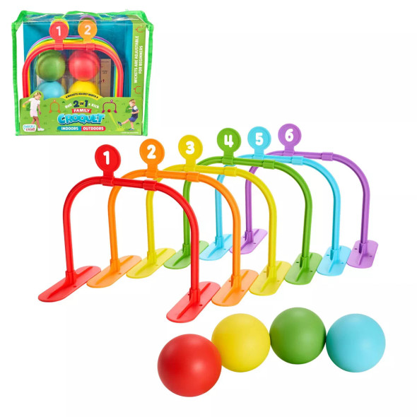 CHUCKLE & ROAR 2 IN 1 KICK AND ROLL FAMILY CROQUET - MULTICOLOR CHUCKLE & ROAR 2 IN 1 KICK AND ROLL FAMILY CROQUET - MULTICOLOR