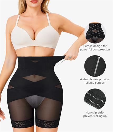Nebility Shapewear Tummy Control Body Shaper High Waisted Butt Lifting Panties