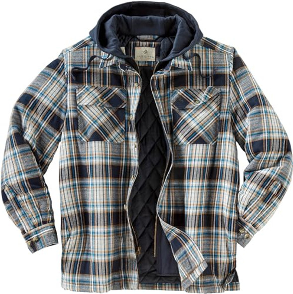 6575 LEGENDARY WHITETAILS MEN'S MAPLEWOOD SHIRT JACKET 4X BLUE DUSK PLAID
