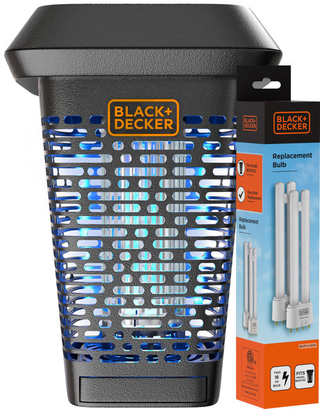 BLACK+DECKER BUG ZAPPER ELECTRIC UV INSECT CATCHER & KILLER BDPC912 - BLACK