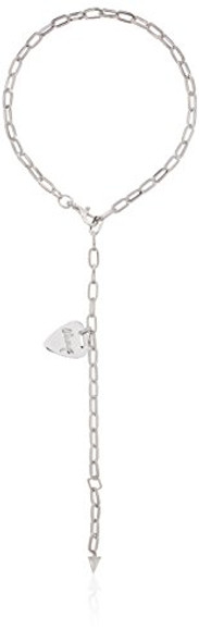 REBECCA MINKOFF GUITAR PICK SIGNATURE LINK TOGGLE Y-NECKLACE - SILVER New REBECCA MINKOFF GUITAR PICK SIGNATURE LINK TOGGLE Y-NECKLACE - SILVER New