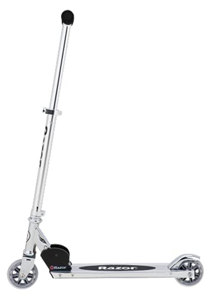RAZOR A KICK SCOOTER FOR KIDS LIGHTWEIGHT FOLDABLE ALUMINUM FRAME - CLEAR/BLACK