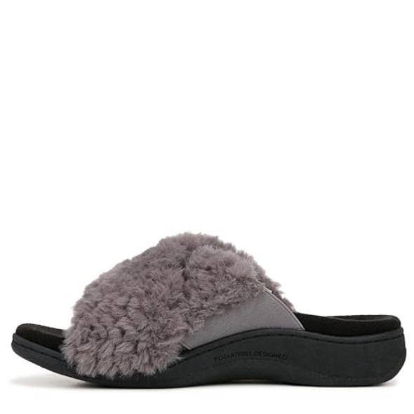 VIONIC WOMEN'S RELAX II SLIDES SLIPPER SIZE: WOMEN'S 10 CHARCOAL GRAY FABRIC VIONIC WOMEN'S RELAX II SLIDES SLIPPER SIZE: WOMEN'S 10 CHARCOAL GRAY FABRIC