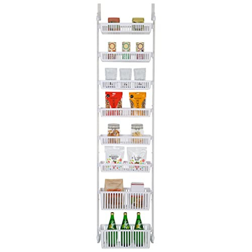 HOUSEHOLD ESSENTIALS SMART DESIGN 8-TIER OVER THE DOOR HANGING PANTRY ORGANIZER