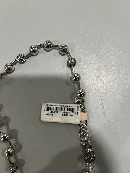 REBECCA MINKOFF SILVER RHODIUM BRACELET - SILVER New