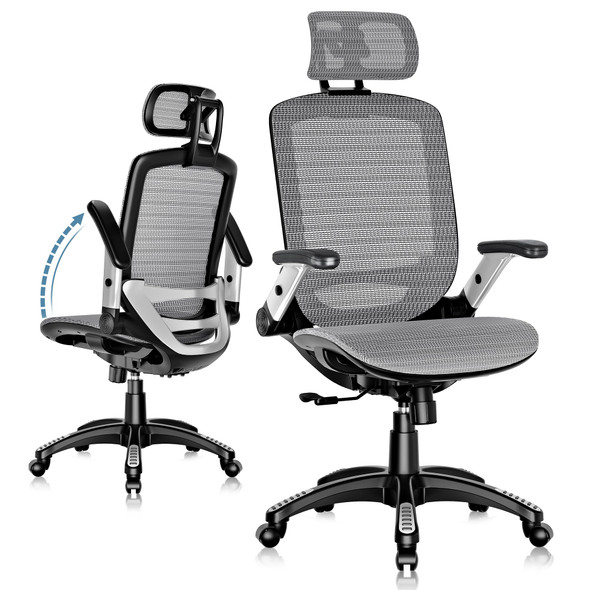 The Gabryllly Ergonomic Office Chair High Back Home Desk Chair - Grey