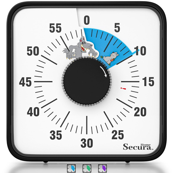 SECURA 60-MINUTE VISUAL COUNTDOWN TIMER 7.5 OVERSIZE CLASSROOM T764 - BLUE SECURA 60-MINUTE VISUAL COUNTDOWN TIMER 7.5 OVERSIZE CLASSROOM T764 - BLUE
