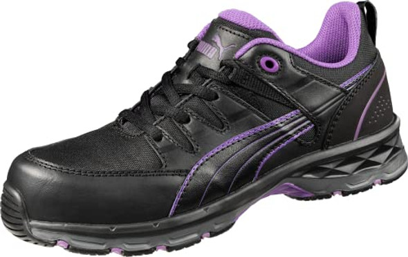 64.395.5 Puma Women's Stepper Low Industrial BLACK/PURPLE SIZE 8 M New 64.395.5 Puma Women's Stepper Low Industrial BLACK/PURPLE SIZE 8 M New