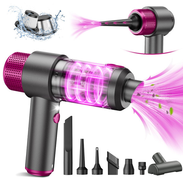 EYYA Car Vacuum Cleaner Cordless, 15000PA High Power - Gray & Pink New