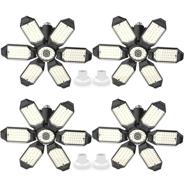 LUCORUSC LED GARAGE LIGHTS 4 PACK 200W SUPER BRIGHT E26 6500K - BLACK LUCORUSC LED GARAGE LIGHTS 4 PACK 200W SUPER BRIGHT E26 6500K - BLACK
