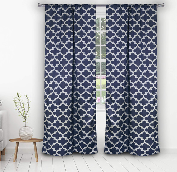 BLACKOUT365 L'KYRA BLACKOUT WINDOW CURTAIN 38 X 84 INCHES, NAVY New BLACKOUT365 L'KYRA BLACKOUT WINDOW CURTAIN 38 X 84 INCHES, NAVY New