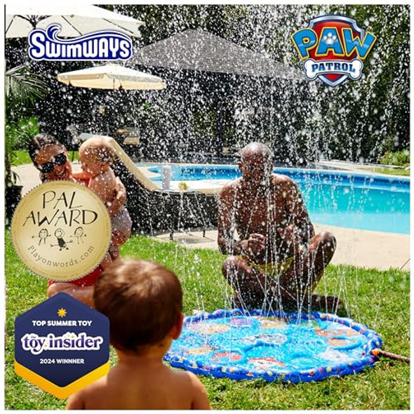 SWIMWAYS 6068642 PAW PATROL SPLASH MAT KIDS SPLASH PAD & OUTDOOR TOYS SWIMWAYS 6068642 PAW PATROL SPLASH MAT KIDS SPLASH PAD & OUTDOOR TOYS