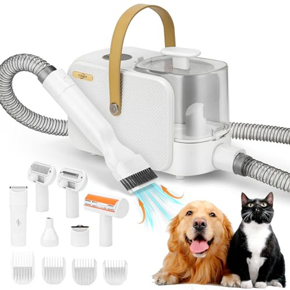 ITBABY 2.5L DOG CAT GROOMING KIT PROFESSIONAL CLIPPERS 8 TOOLS VACUUM - WHITE
