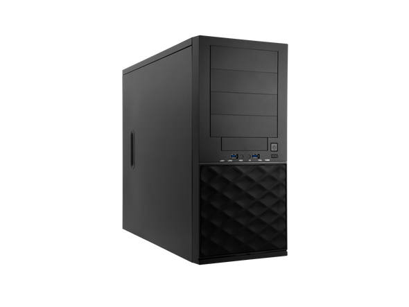 IN WIN PE052T2X.U3 Pedestal Entry ATX Mid Tower Case - Black