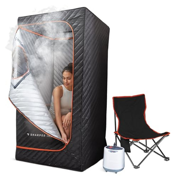 SHARPER IMAGE STEAMER SAUNA PORTABLE SPA & SAUNA TENT 1018244 - BLACK