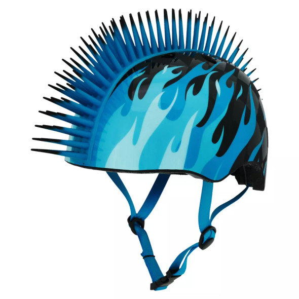 RASKULLZ FLAME HAWK CHILD BIKE HELMET - BLUE/BLACK