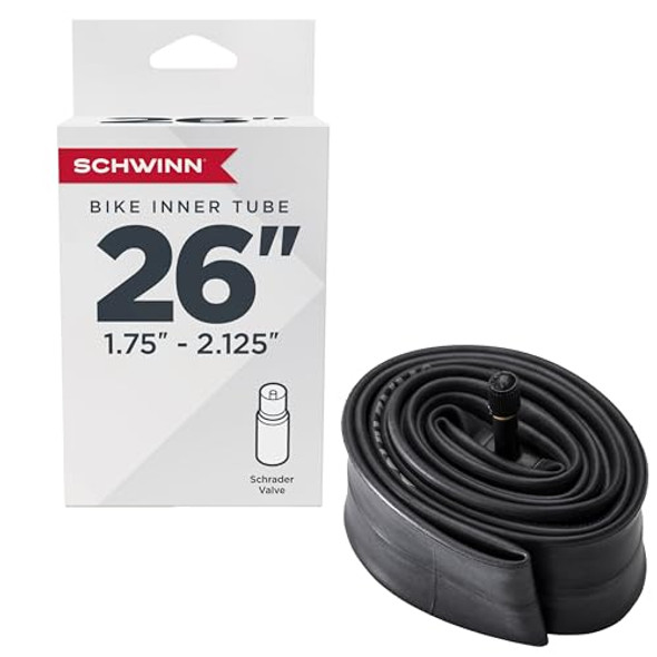 SCHWINN REPLACEMENT BIKE INNER TUBE, SCHRADER VALVE, SELF SEALING, 26" - RUBBER New SCHWINN REPLACEMENT BIKE INNER TUBE, SCHRADER VALVE, SELF SEALING, 26" - RUBBER New