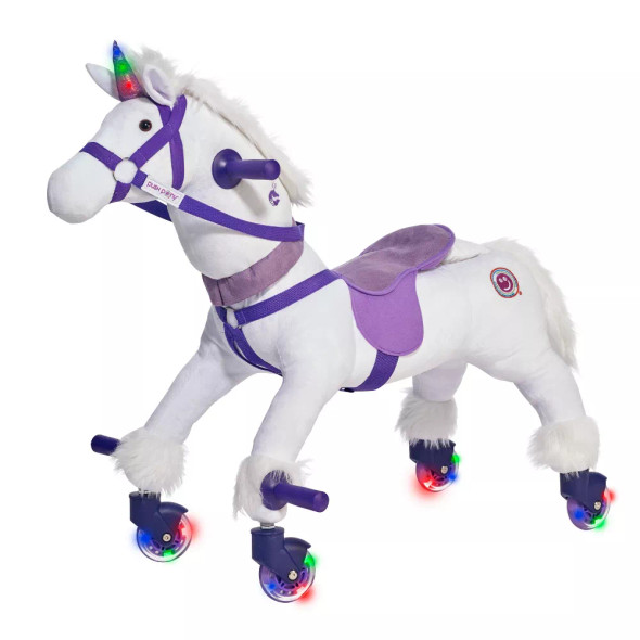 POWER PONY PUSH RIDING TOY 3+ YEARS, 100 LB CAPACITY - WHITE