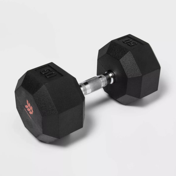 ALL IN MOTION HEX DUMBBELL 50LB - BLACK ALL IN MOTION HEX DUMBBELL 50LB - BLACK