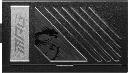 MSI MPG A1000G 80 PLUS Gold Power Supply 0% RPM Fully Modular - Black