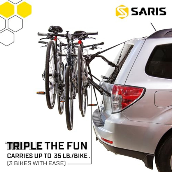 Saris Guardian Trunk Bike Rack No-Hitch Bicycle Carrier 3 Bikes (35 lbs Each) Saris Guardian Trunk Bike Rack No-Hitch Bicycle Carrier 3 Bikes (35 lbs Each)