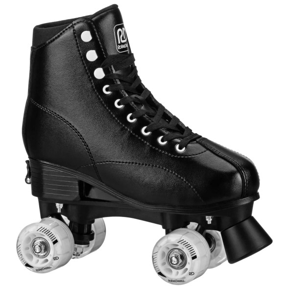 ROLLER DERBY YOUTH ADJUSTABLE ROLLER SKATES 3-6 LACE-UP PADDED BOOT SHAFT BLACK