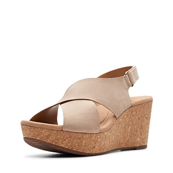 261248684050 CLARKS WOMEN ANNADEL EIRWYN WEDGE SANDAL SAND NUBUCK SIZE 9.5 261248684050 CLARKS WOMEN ANNADEL EIRWYN WEDGE SANDAL SAND NUBUCK SIZE 9.5