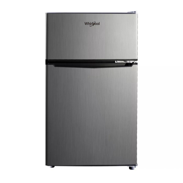 WHIRLPOOL 3.1 CU FT MINI REFRIGERATOR REVERSIBLE DOOR - STAINLESS STEEL WHIRLPOOL 3.1 CU FT MINI REFRIGERATOR REVERSIBLE DOOR - STAINLESS STEEL
