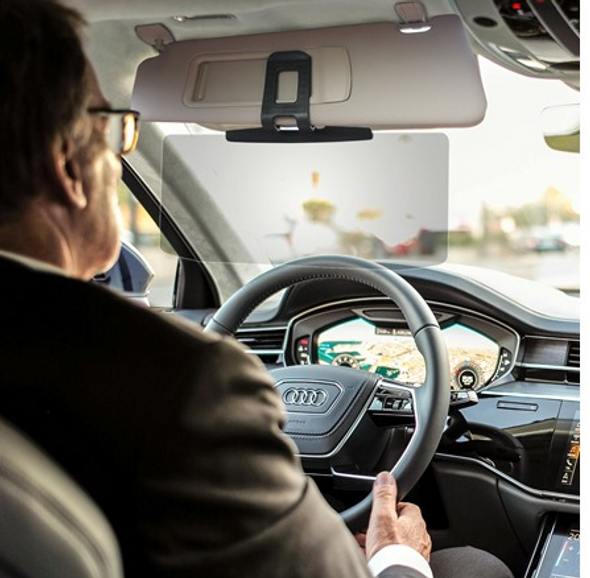 3P EXPERTS SUN OUT VEHICLE UV BLOCK OUT VISOR - BLACK