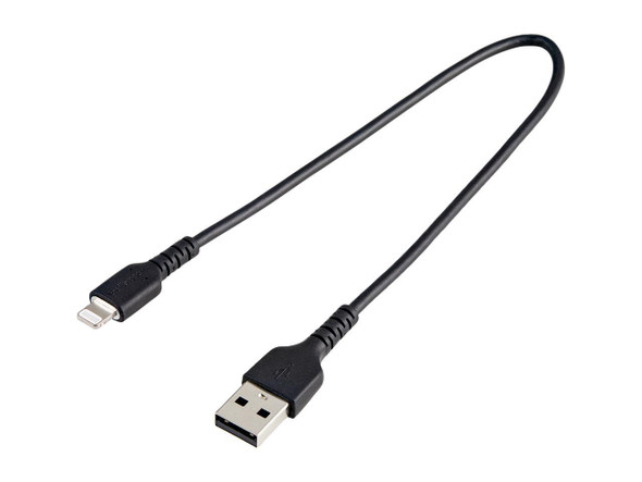 StarTech.com RUSBLTMM30CMB 30cm Durable USB A to Lightning Cable - Black USB