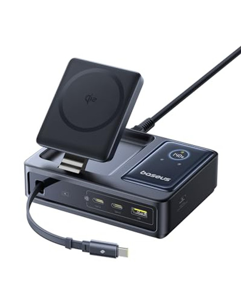 BASEUS NOMOS 5-IN-1 CHARGING STATION 140 W USB-C CHARGER CCNMS140 - BLACK