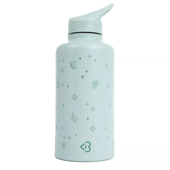 BLOGILATES 62OZ STAINLESS STEEL WATER BOTTLE - LIGHT MINT GREEN