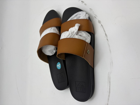 REEF CUSHION VISTA SANDALS - SIZE: WOMEN 8.5 - COGNAC/BLACK New REEF CUSHION VISTA SANDALS - SIZE: WOMEN 8.5 - COGNAC/BLACK New